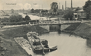 Historische Aufnahme der Schleuse des Friedrich-Wilhelm-Kanals